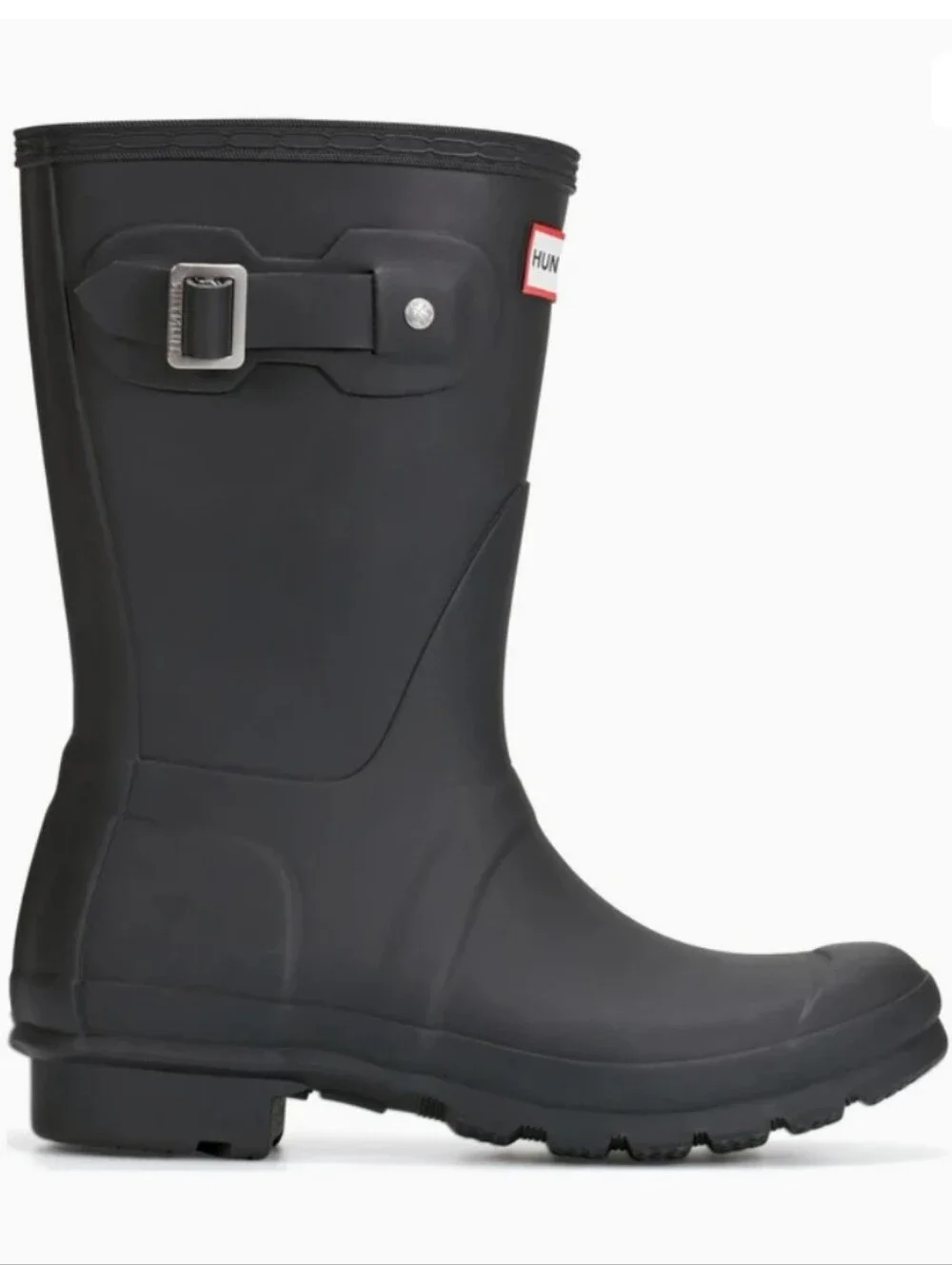 NIB Hunter Original Short O Rain Boots Black Womens Sz 8M